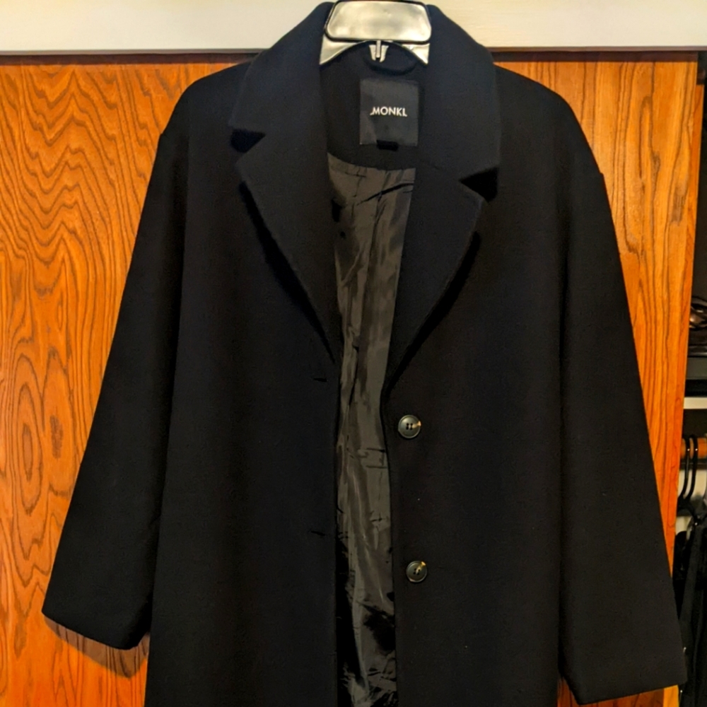 Monkl Oversized belted tailored coat